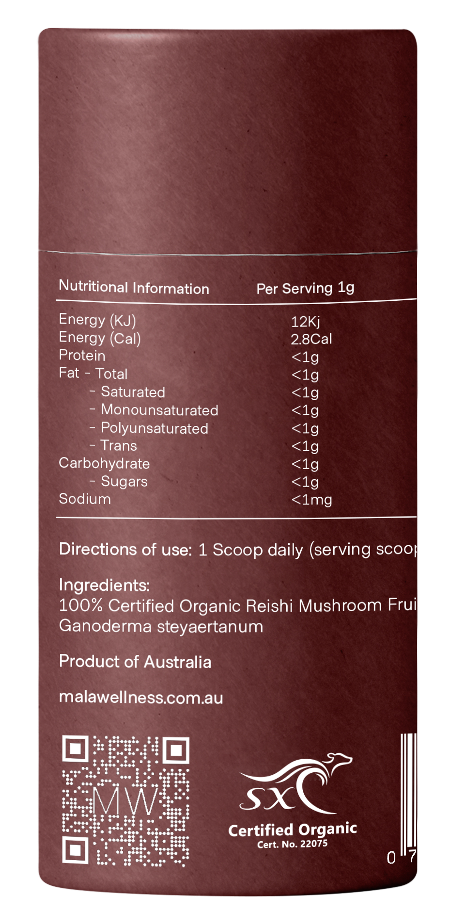 Reishi Organic Mushroom Powder and Capsules