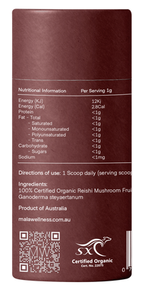 Reishi Fruiting Body Powder and Capsules